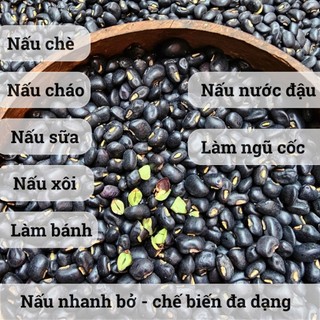 [500Gr] Đậu Đen Xanh Lòng Hữu Cơ Hồn Quảng  -  Đậu Sạch, Hạt To, Nhanh Mềm - Rang nước, Nấu chè, Làm Sữa Bao Ngon