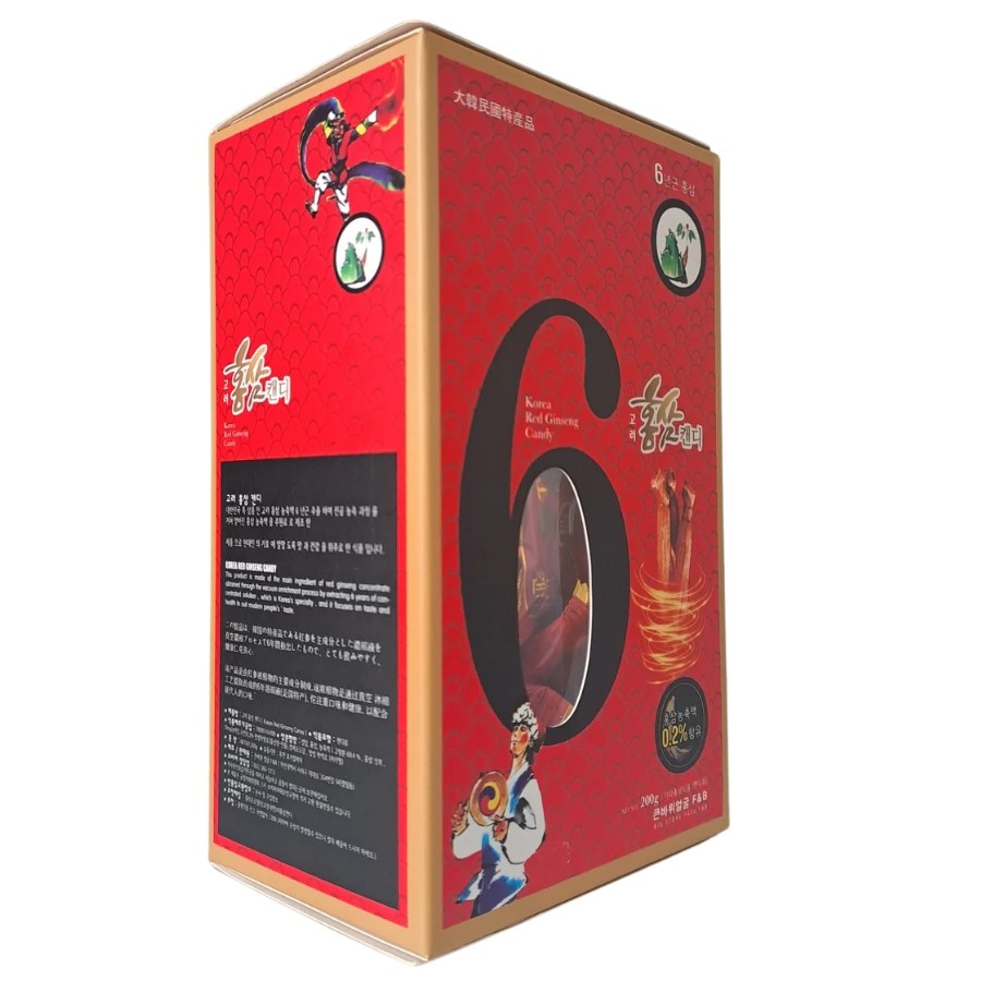 Kẹo Hồng Sâm Hàn Quốc Hộp 200g - Thúy Sâm Yến Cộng Hòa