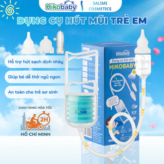Dụng Cụ Hút Mũi Hikobaby Bóp Tay Cao Cấp Cho Trẻ Sơ Sinh, Đầu Silicon Mềm Mại, Chống Lây Nhiễm Chéo