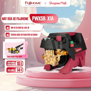 Máy rửa xe áp lực cao chỉnh áp chống giật FUJIHOME nhập khẩu, máy xịt rửa xe mini cho gia đình đa năng