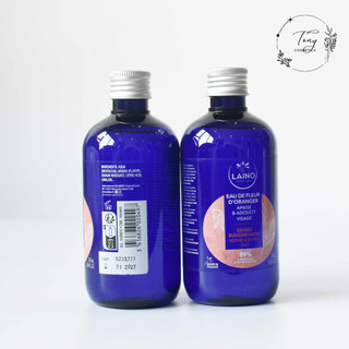Toner Nước Hoa Hồng Hữu Cơ LAINO Pháp Eau de Rose/Fleur D'oranger 250ml | Làm sạch, dịu nhẹ, cấp ẩm