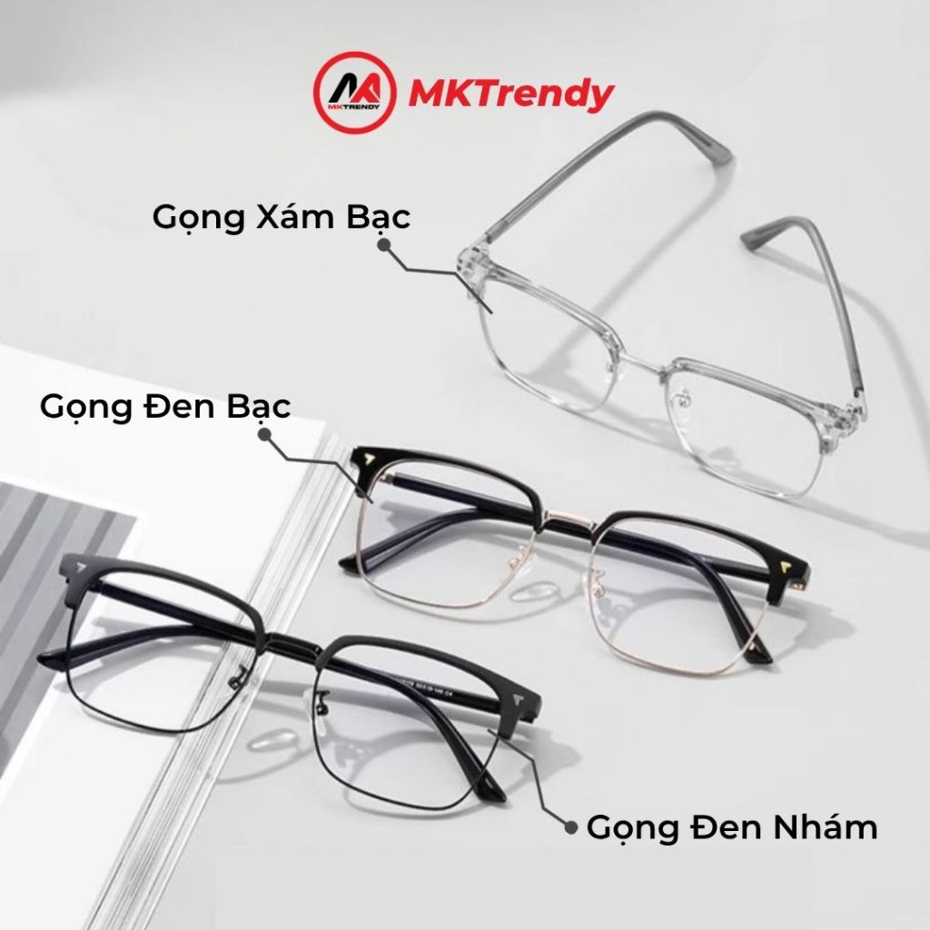 [Võ Hà Linh x MKTRENDY] Kính đổi màu gọng nửa viền cao cấp X15 tặng túi đựng kính khăn lau kính