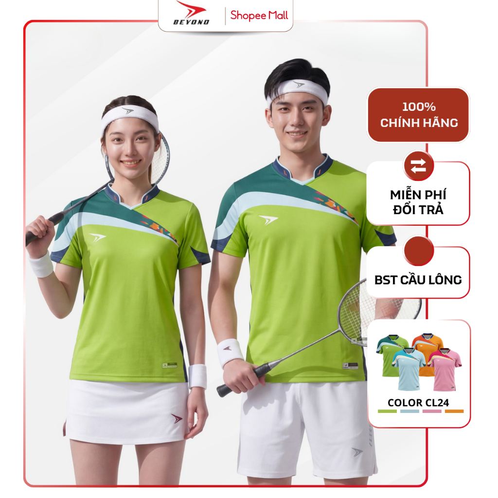 Áo Thể Thao Cầu Lông Beyono TOP CL24 Nam/Nữ Thấm Hút Mồ Hôi Thoáng Mát