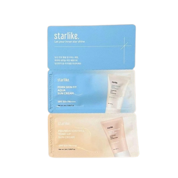 [Starlike] Set 2 Gói Quà Tặng Kem Chống Nắng Nâng Tone FREE TONE UP và SKIN FIT AQUA, Hiệu Quả Chống Nắng Sạm Da Đến 24h