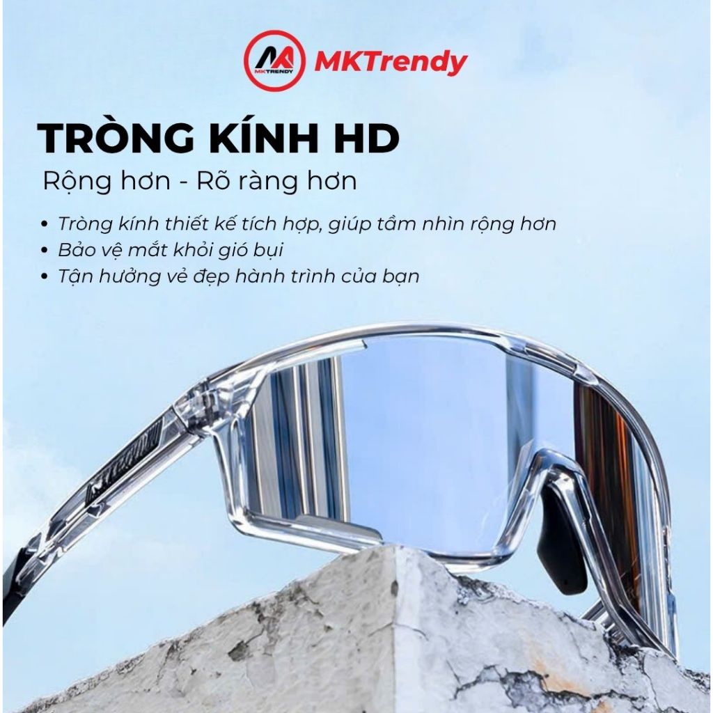 [Võ Hà Linh x MKTRENDY] Kính thể thao đổi màu F1 chống bụi chống nắng tặng túi đựng kính khăn lau kính