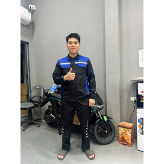 Bộ Đồng phục ktv xưởng dịch vụ Vinfast, vải pangrim Hàn Quốc, in phản quang. Vinfast technician uniform reflective logo