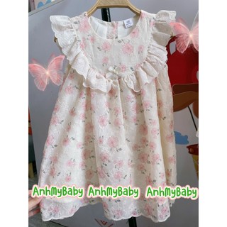 ĐẦM THÊU CÁNH TIÊN HOA TIỂU THƯ SIÊU SANG CHO BÉ GÁI TỪ 3-12T | ANHMYBABY