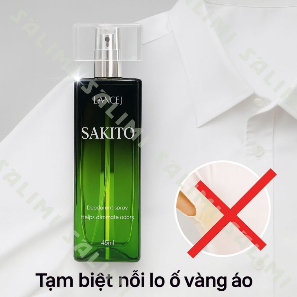 Combo Xịt Ngăn Mùi L'VENTA 45ml & SAKITO 45ml, Khử Mùi Hôi Nách, Ngăn Tiết Mồ Hôi, Không Ố Vàng Áo