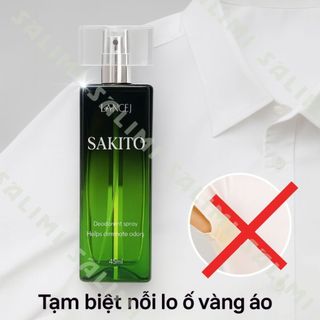 COMBO Xịt Khử Mùi L'VENTA 45ml & SAKITO 45ml, Khử Mùi Hôi Nách, Ngăn Tiết Mồ Hôi, Không Ố Vàng Áo