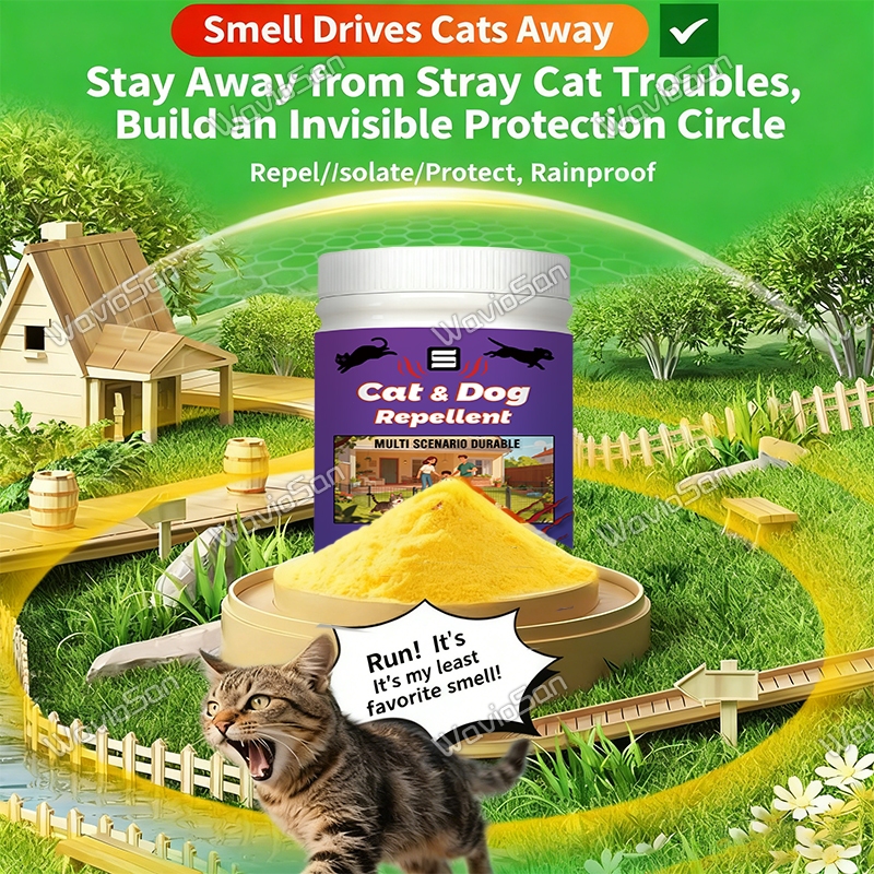 🐕🐈 Bột & thuốc đuổi mèo & chó – Dùng được cả khi mưa, bảo vệ lâu dài, sân vườn, trước nhà, cạnh xe
