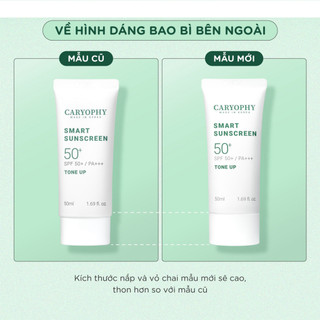 Kem chống nắng Caryophy Smart Tone-up Sunscreen nâng tone cho da dầu mụn chính hãng 50ml - Bebeau