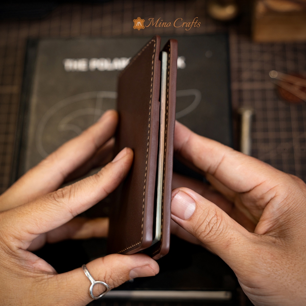 Bao Passport Mino Crafts Ví Đựng Hộ Chiếu Da Bò Nhiều Ngăn Gọn Nhẹ