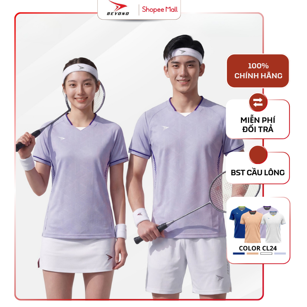 Áo Thể Thao Cầu Lông Nam/Nữ Beyono TOP CL25 Thoáng Khí, Mềm Mát, Thấm Hút Tốt