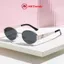 Kính râm oval gọng kim loại T9 chống tia UV tặng túi đựng kính khăn lau kính