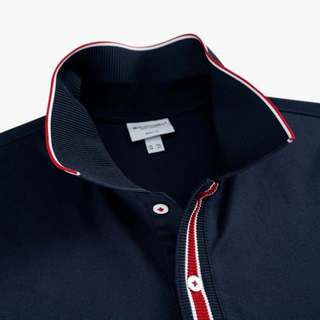 [T7_SALE 20%_HT] Áo Polo Tím Than Phối Cổ Thiết Kế Hoạ Tiết 1APCT600TTT Biluxury Form SlimFit Kháng Khuẩn Bền Màu