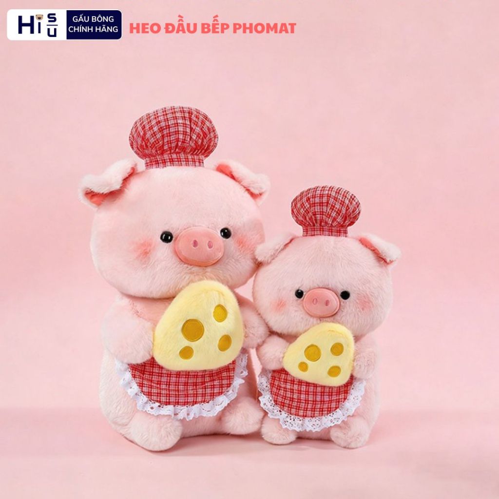 Gấu Bông Heo Hồng Đầu Bếp Dễ Thương, Thú Nhồi Bông Lợn,Heo Ôm Phô Mai Đáng Yêu Quà Tặng Sinh Nhật Cho Bé,Bạn Gái