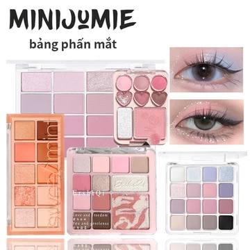 Bảng phấn mắt 12 màu Ershiqi: 3 trong 1 (phấn mắt, phấn má hồng, phấn bắt sáng) với các chất phấn lì và nhũ, lâu trôi.