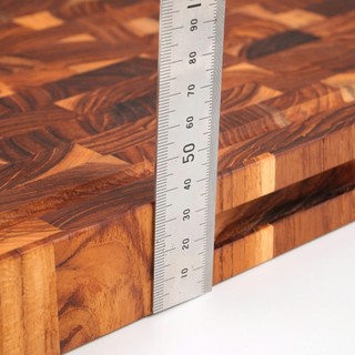 Thớt gỗ teak cao cấp KATANA cỡ lớn dày 3.8cm KT07 - thớt hình vuông kích thước 38x350x350mm