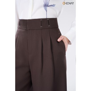 Quần Ống Rộng 𝐂𝐂𝐇𝐀𝐓 Dáng Suông Hara 2 Túi Sườn Chất Liệu Tuytsi Cao Cấp 25QDS2033ST