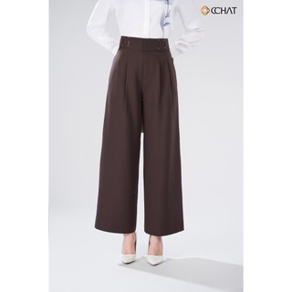 Quần Ống Rộng 𝐂𝐂𝐇𝐀𝐓 Dáng Suông Hara 2 Túi Sườn Chất Liệu Tuytsi Cao Cấp 25QDS2033ST