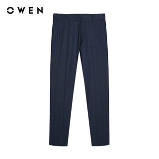 Owen - Quần tây Regular Fit Tăng đơ QRT257102 màu Xanh đậm chất liệu TR Spandex