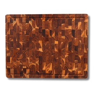 Thớt gỗ teak cao cấp KATANA cỡ lớn dày 3.8cm KT09 - thớt hình chữ nhật kích thước 38x356x457mm