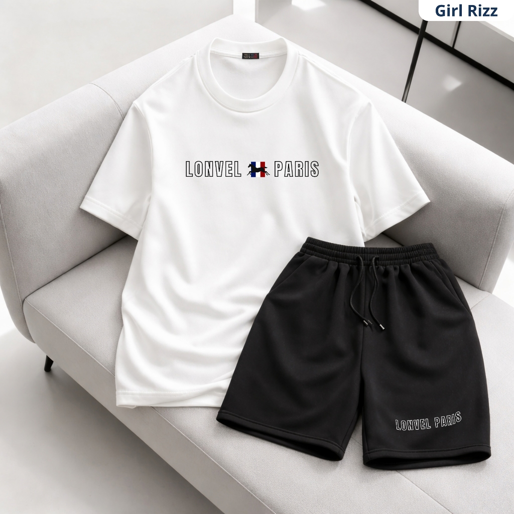 Set Đồ Nam Thun Cotton Cao Cấp Áo Thun + Quần Đùi Co Giãn, Mặc Nhà, Đi Chơi, Thể Thao SET018