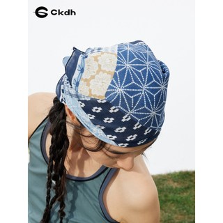 Khăn Bandana nữ đội đầu vuông kích thước 68x68 cm phong cách retro khăn quàng cổ phong cách hiphop vải dệt xương cá