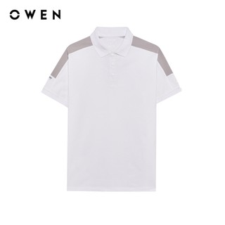 Owen - Áo polo Bodyfit APV257136 màu Trắng chất liệu CVC Spandex