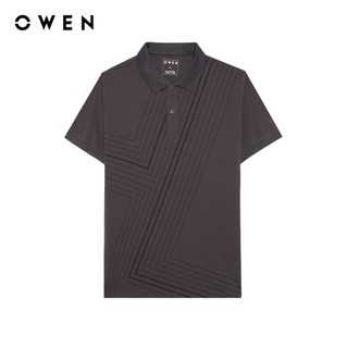 Owen - Áo polo Bodyfit APV257064 màu Xám chất liệu CVC Spandex