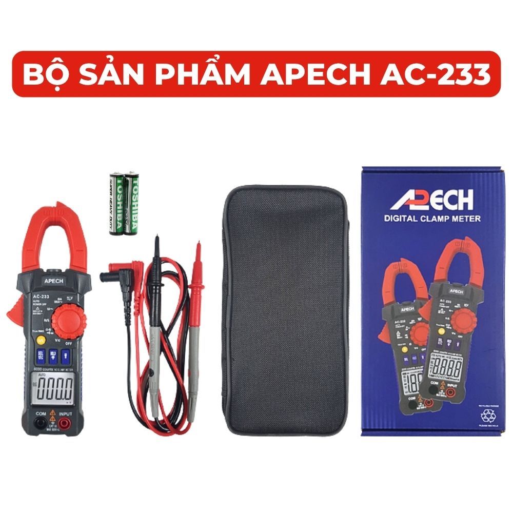 [TẶNG TÚI ĐỰNG MÁY ĐI KÈM]    Ampe Kìm Vạn Năng AC-233 Tích Hợp True RMS Giảm Sai Số 40% Đồng Hồ Kẹp Có Độ Chính Xác Cao