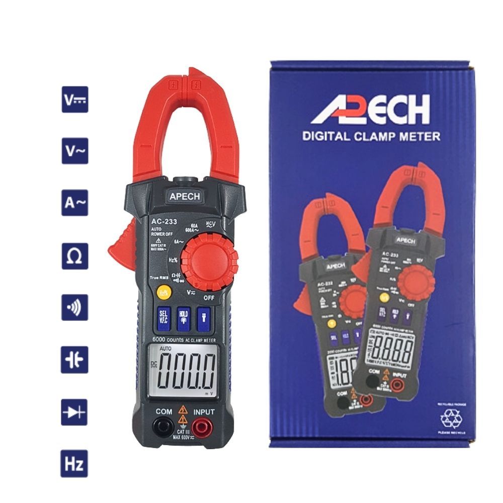 [TẶNG TÚI ĐỰNG MÁY ĐI KÈM]    Ampe Kìm Vạn Năng AC-233 Tích Hợp True RMS Giảm Sai Số 40% Đồng Hồ Kẹp Có Độ Chính Xác Cao