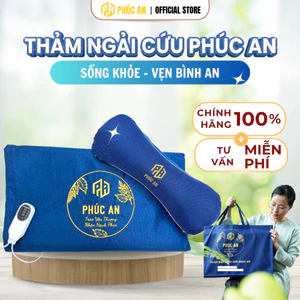 Thảm Điện Ngải Cứu Phúc An Giữ Ấm An Toàn & Tiện Lợi Giảm Đau Lưng Lạnh Bụng Chất Liệu Ngải Cứu 100%
