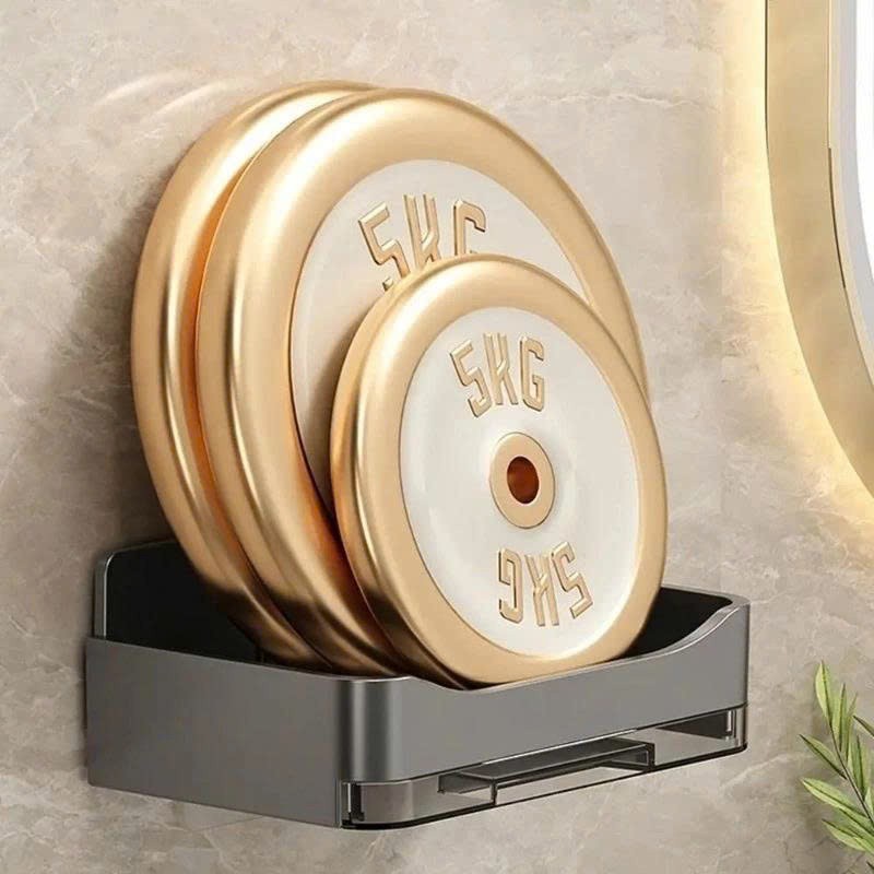 Kệ Đựng Xà Phòng Gắn Tường Có Khay Thoát Nước Giá Để Xà Bông Không Cần Khoan Chống Đọng Nước Nhựa ABS Titihome