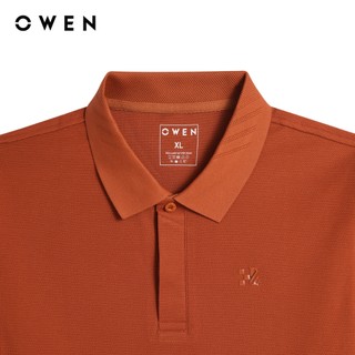 Owen - Áo polo Bodyfit APV262003 màu Cam chất liệu CVC Spandex