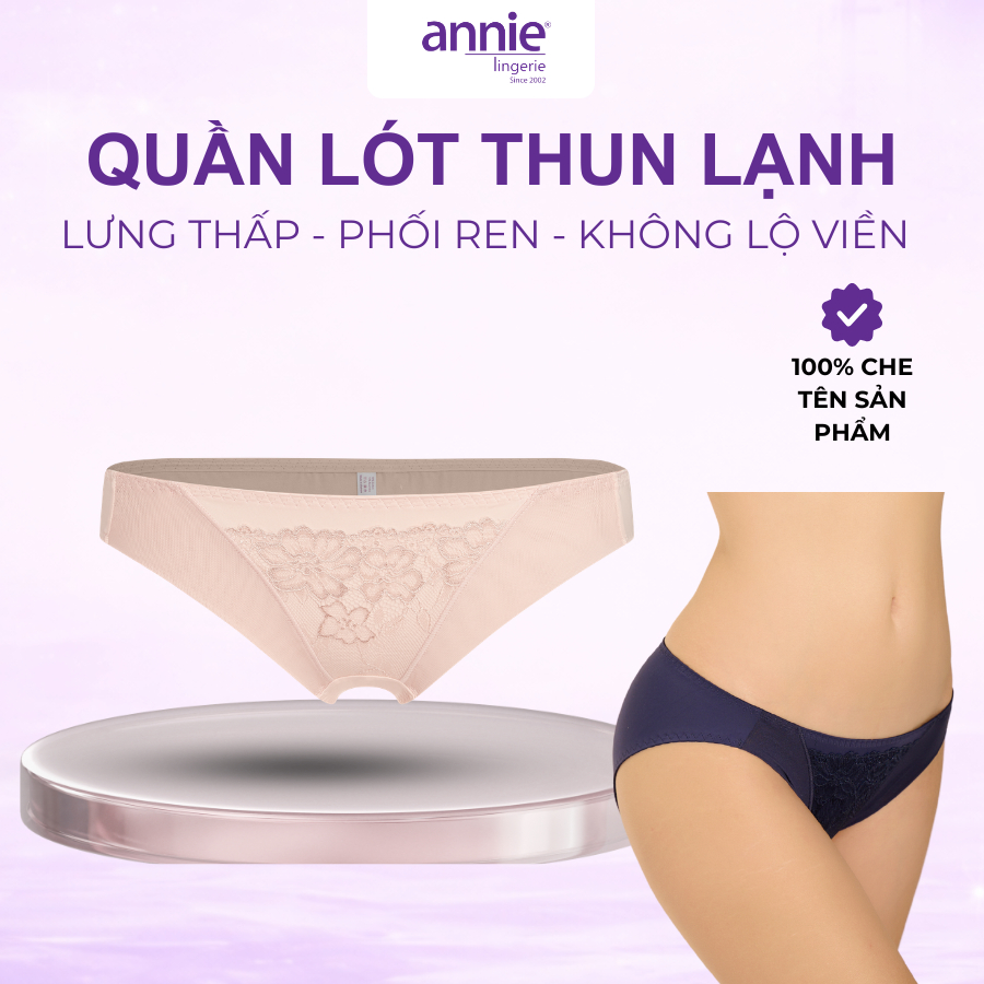Quần lót nữ ren,thun lạnh annie QE8125 sang trọng, trẻ trung, thoáng mát thoải mái