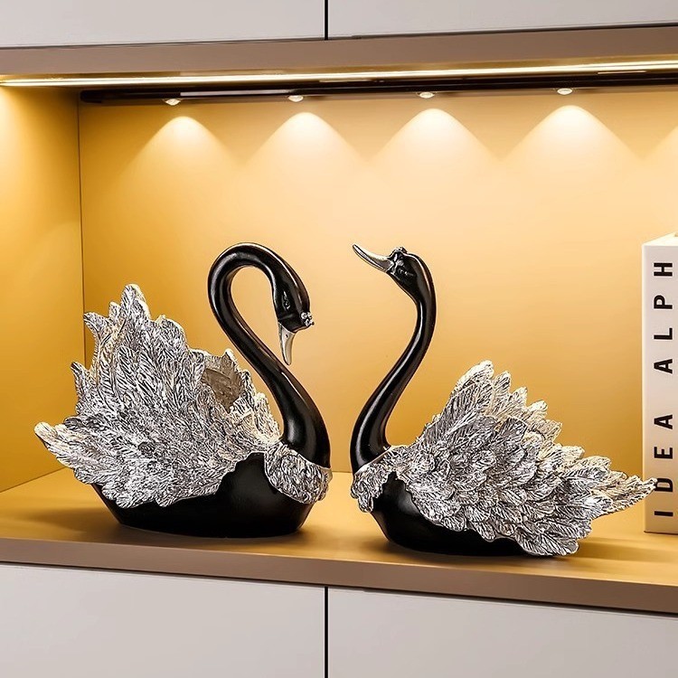 Bộ tượng các mẫu thiên nga decor nhà cửa