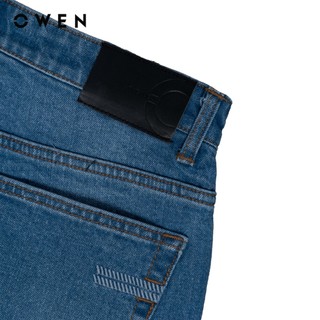 Owen - Quần short Straight Fit SJ258023 màu Xanh chất liệu Cotton Spandex
