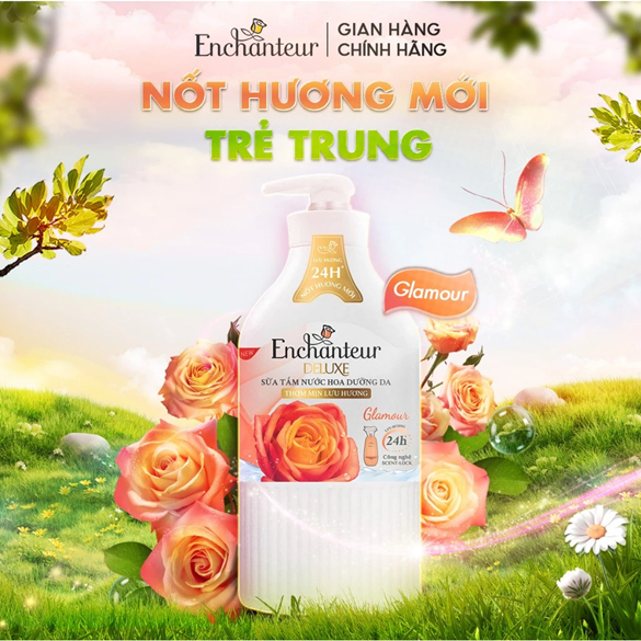 [SVIP] [TIẾT KIỆM 132K] Combo 2 Túi Refill Sữa Tắm Nước Hoa Dưỡng Da Thơm Mịn Lưu Hương Enchanteur 640g x2