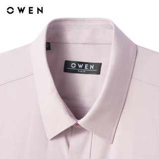 Owen - Áo sơ mi ngắn tay Body fit AB255157NT màu Hồng chất liệu Bamboo
