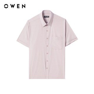 Owen - Áo sơ mi ngắn tay Body fit AB255157NT màu Hồng chất liệu Bamboo