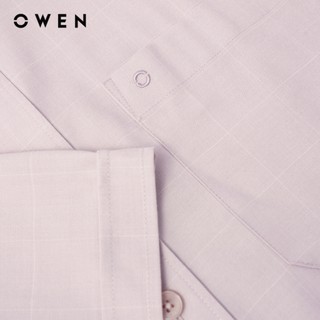 Owen - Áo sơ mi ngắn tay Body fit AB255157NT màu Hồng chất liệu Bamboo