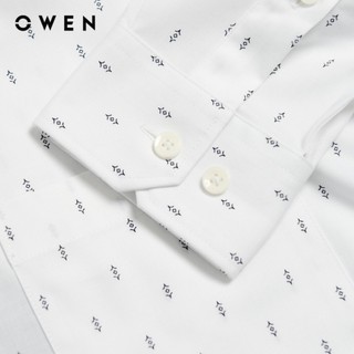 Owen - Áo sơ mi dài tay Regular Fit AR255086DT màu Trắng chất liệu Bamboo spandex