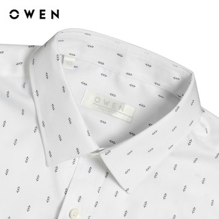 Owen - Áo sơ mi dài tay Regular Fit AR255086DT màu Trắng chất liệu Bamboo spandex