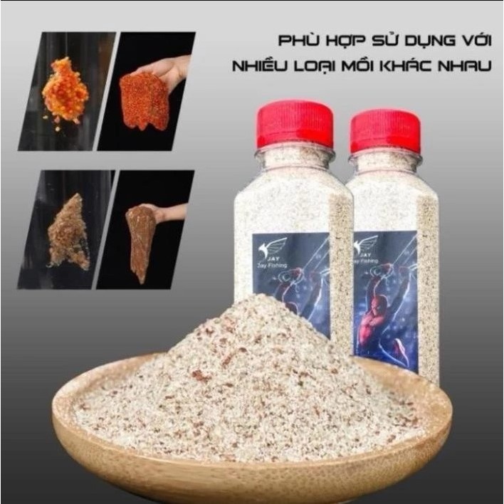 Combo Bột Tơ Nhện JayFishing Với Trùng Chỉ Dùng Làm Mồi Vuốt, Kết Dính Cực Tốt