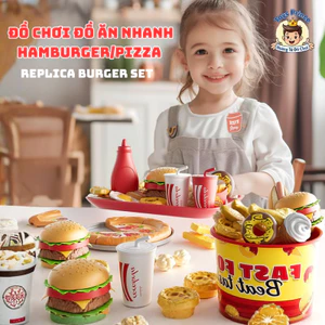 Set Đồ Chơi Đồ Ăn Nhanh KFC, McDonal Mini Cho Bé - Đồ Chơi Nhập Vai, Giả Lập Bán Hàng Gắn Kết Cha Mẹ Và Bé