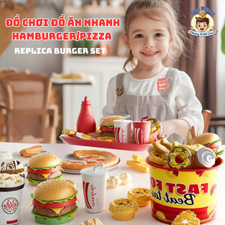 Set Đồ Chơi Đồ Ăn Nhanh KFC, McDonal Mini Cho Bé - Đồ Chơi Nhập Vai, Giả Lập Bán Hàng Gắn Kết Cha Mẹ Và Bé