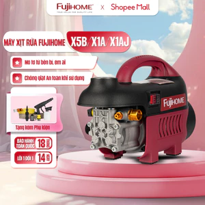 Máy xịt rửa xe cao áp cho ô tô xe máy FUJIHOME PWX1A nhập khẩu, máy xịt phun rửa chỉnh bơm áp lực nước cao chống giật