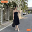 Đầm thiết kế BEMINE cổ sơ mi phối ren thêu hoa dáng chữ A phù hợp đi làm-B465