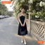 Đầm thiết kế BEMINE cổ sơ mi phối ren thêu hoa dáng chữ A phù hợp đi làm-B465